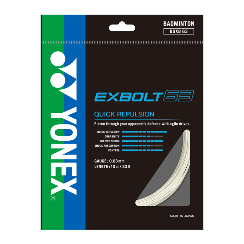 Yonex Exbolt 63 Badminton String - 10m