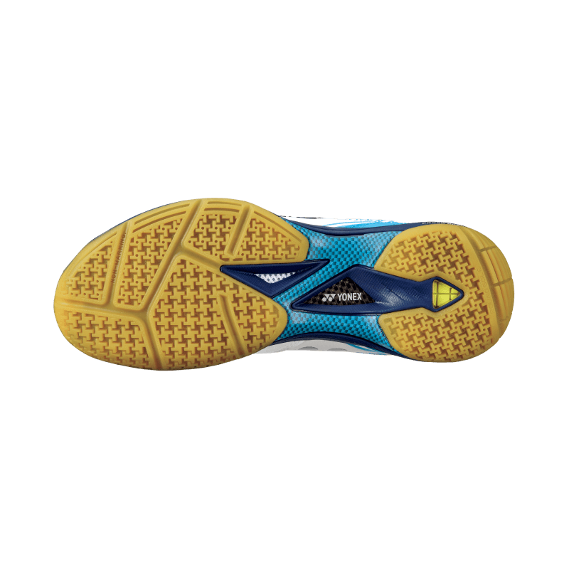 Sole View - Yonex Power Cushion 65 Z Men White/Ocean Blue Badminton Shoes