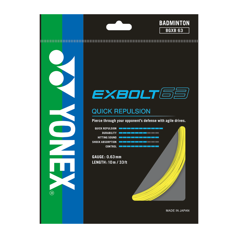Yonex Exbolt 63 Badminton String - 10m – Digi Sports Yonex Exbolt 63 Badminton String - 10m – Digi Sports