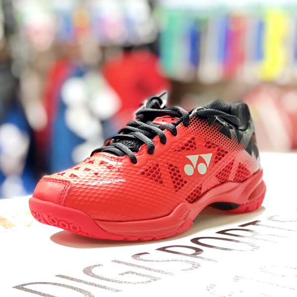 Side View - Yonex Power Cushion 50 Red/Black Badminton Shoes