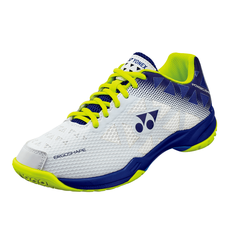 Side View - Yonex Power Cushion 50 White/Blue Badminton Shoes