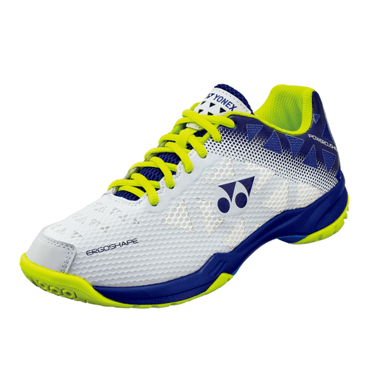 Side View - Yonex Power Cushion 50 White/Blue Badminton Shoes