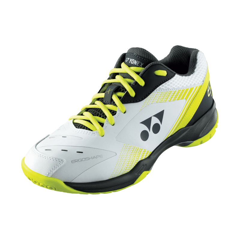 Side View - Yonex Power Cushion 65 X White/Lime Badminton Shoes