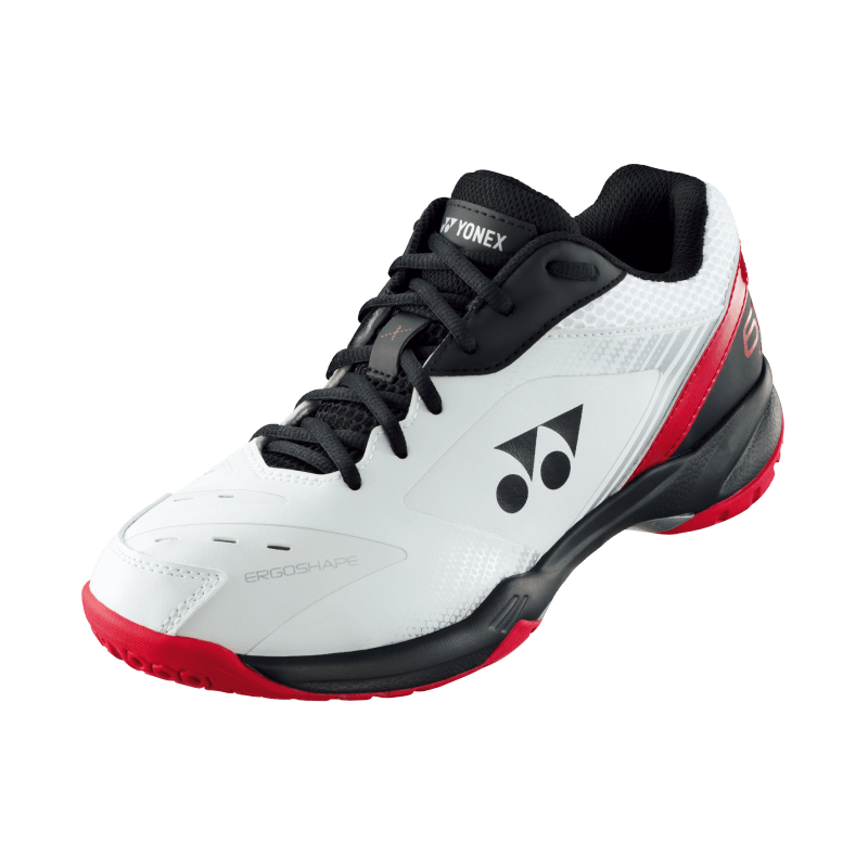 Side View - Yonex Power Cushion 65 X White/Red Badminton Shoes